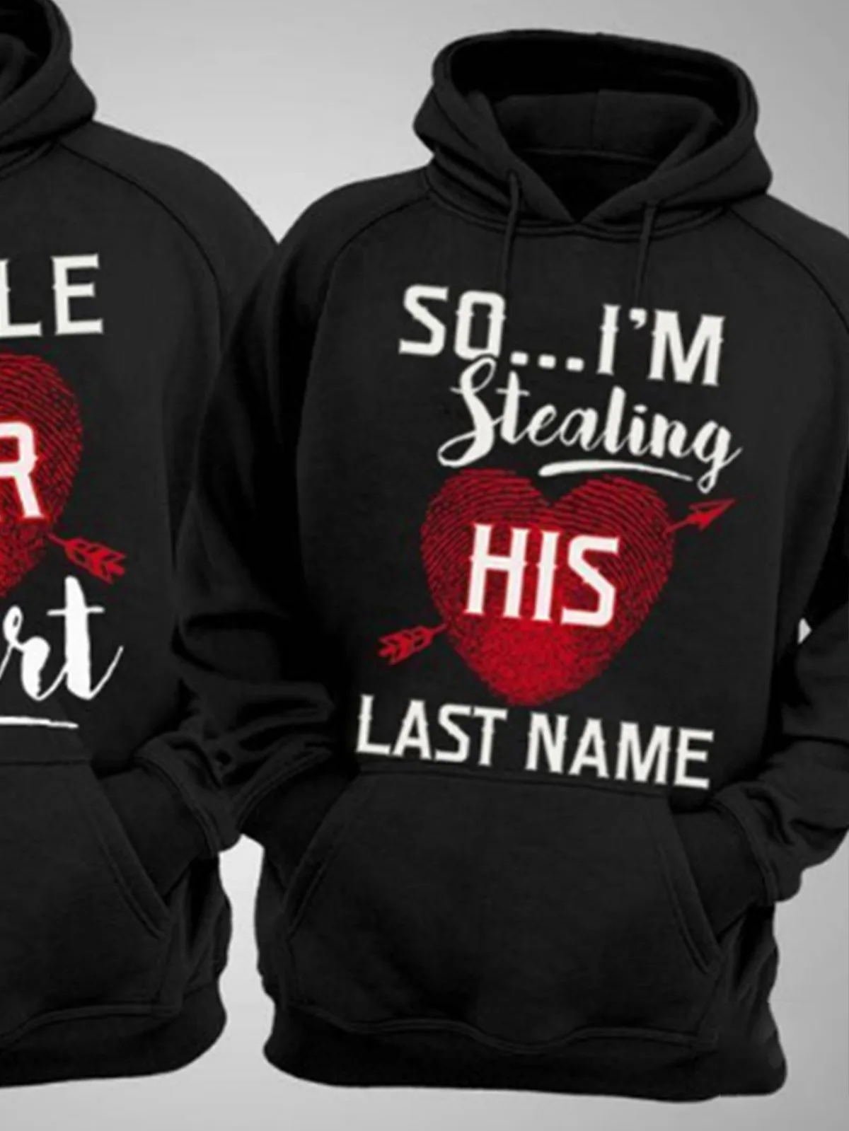Fashion Couple Outfit Thick Hoodie - Image 3