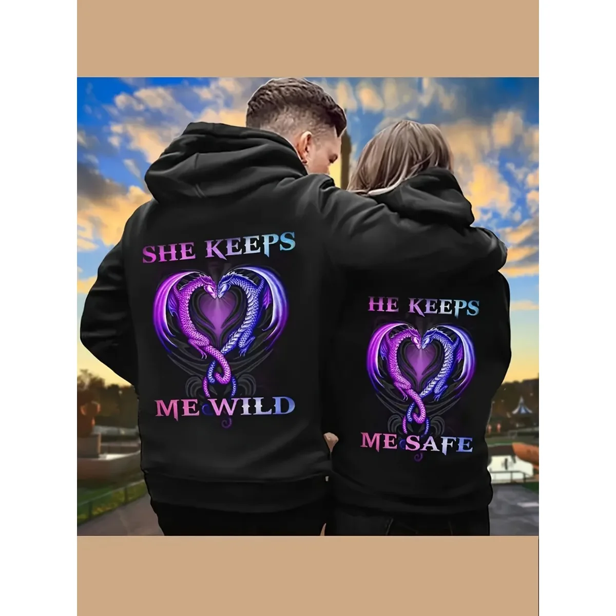 Casual Fashion Matching Couple Hoodie - Image 5