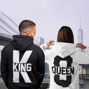Fashion Couple Hoodies King Queen