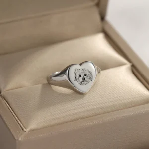 Custom Pet Photo Engraved Portrait Ring