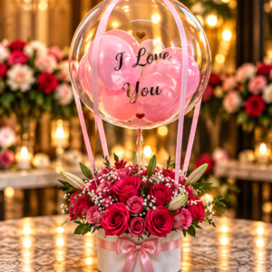 The Grand Amour– Luxury Flower & Balloon Arrangement