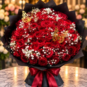 Crimson Desire Flower Bouquet