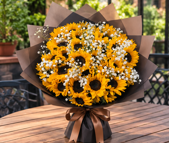 Golden Horizon Flower Bouquet - Image 3