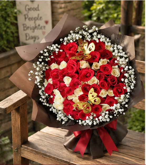 Sweet Romance Flower Bouquet - Image 3